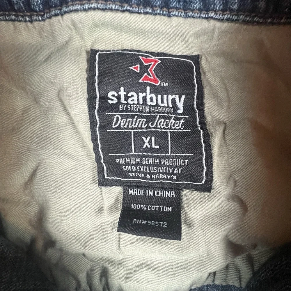STARBURY By Stephon Marbury denim trucker jean jacket‎ XL y2k hip hop urban READ